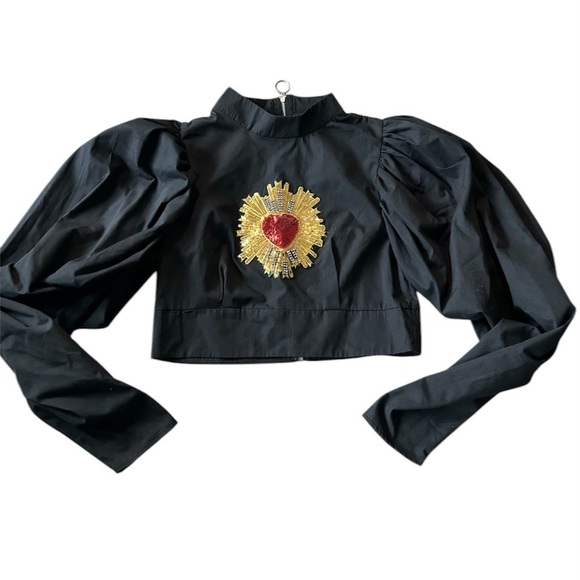 Gianny Fernández Crop top jewellery puff sleeve - Picture 1 of 4